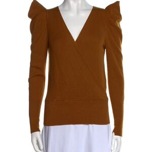 A.L.C. Women's Tan V-Neck Sweater